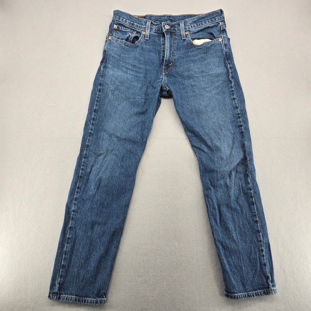 Levi's 502 Tapered Men Blue Denim Jeans W30 L30 Gorpcore Skate Casual Zip Fly